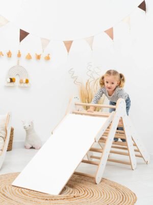 Montessori klimset 3-in-1 (Pikler driehoek + glijhelling + ladder)