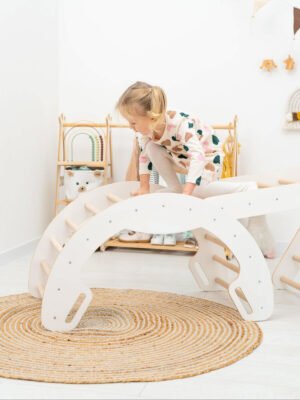 Montessori klimset 3-in-1 (Pikler driehoek + boog + ladder)