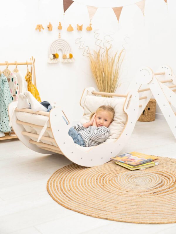 Montessori klimset 3-in-1 (Pikler driehoek + boog + ladder)