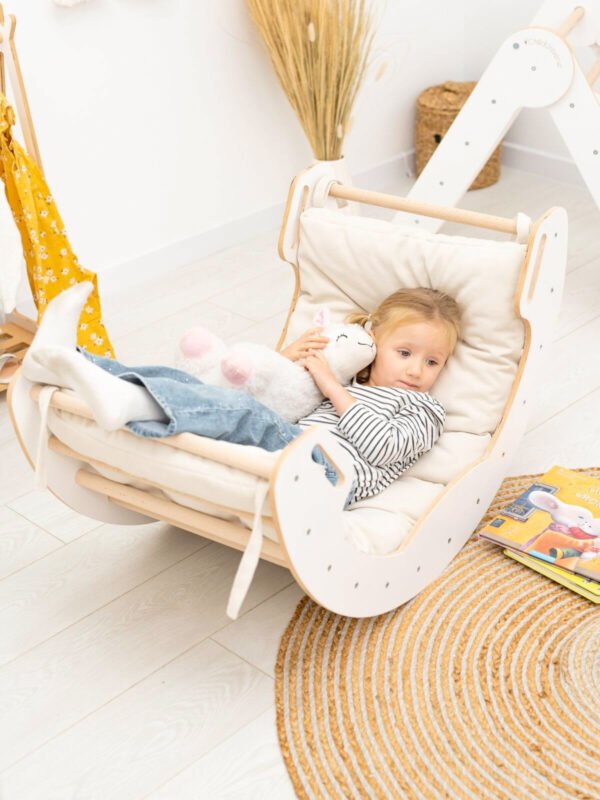 Montessori klimset 4-in-1 (Pikler driehoek + glijhelling + ladder + boog)