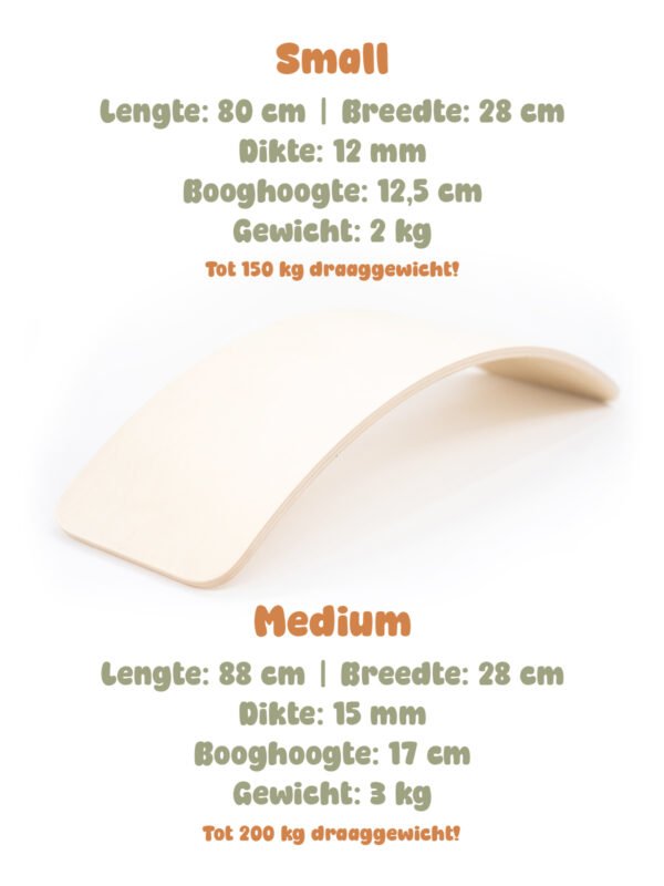 Productinformatie balansbord hout