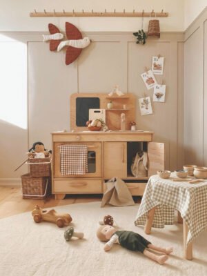 Houten speelgoedkeuken