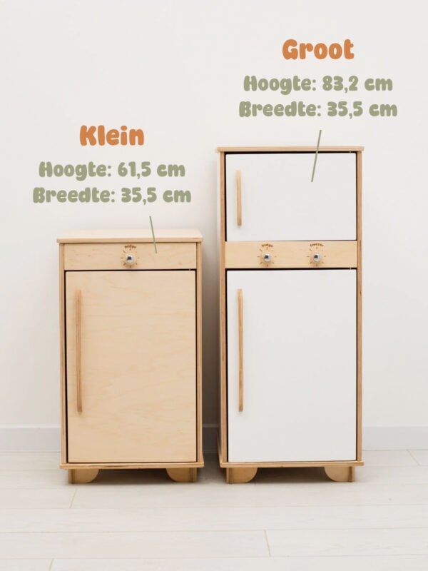 Houten speelgoedkoelkast