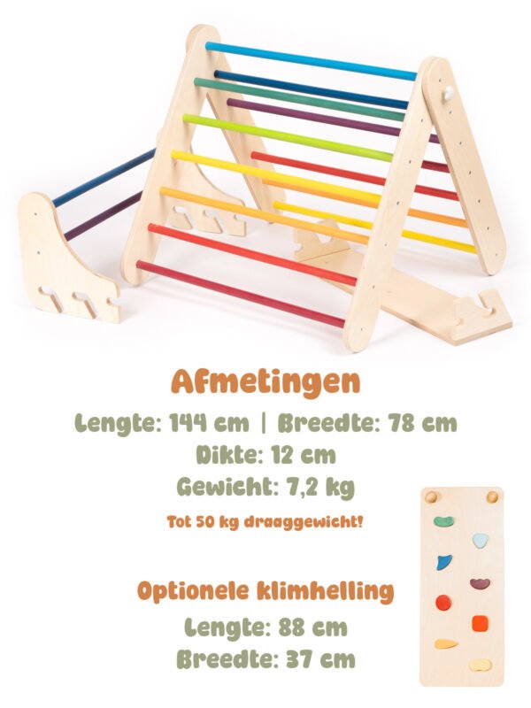 Klimwand (Zweedse muur) 2-in-1 - Kleurrijk