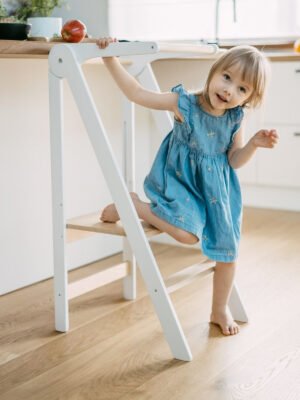 Houten Montessori Leertoren - inklapbaar en verstelbaar