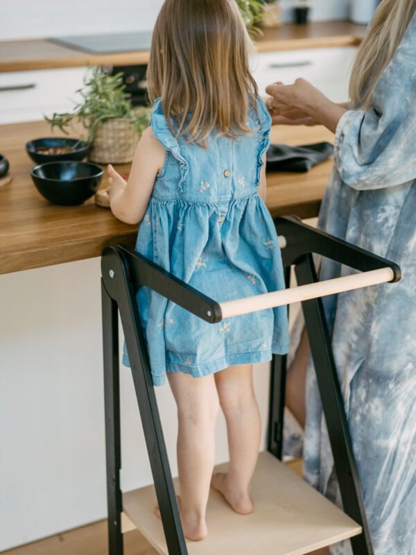 Houten Montessori Leertoren - inklapbaar en verstelbaar
