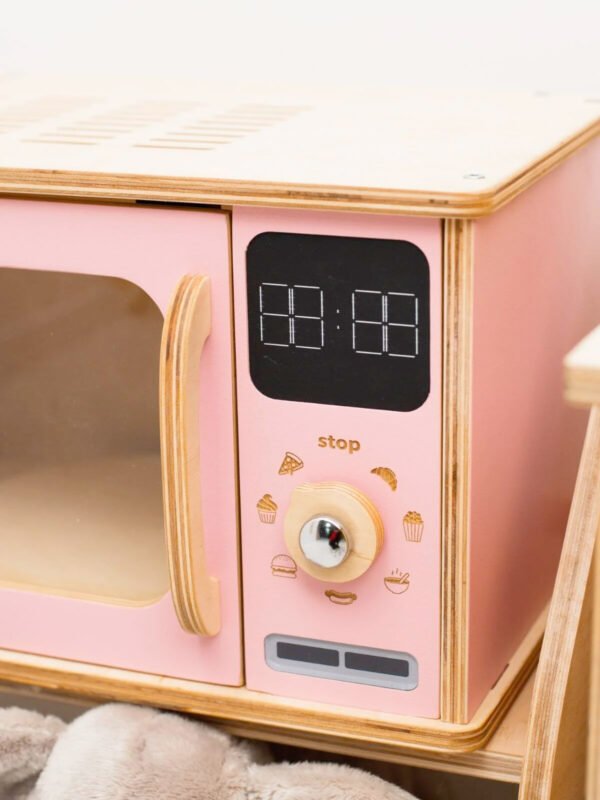 Houten speelgoedmagnetron