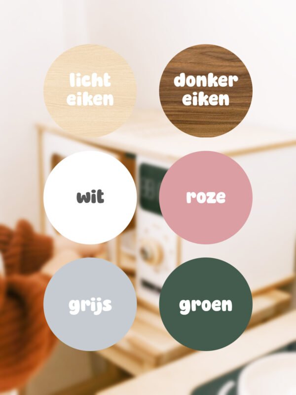 Houten speelgoedmagnetron - kies je kleur
