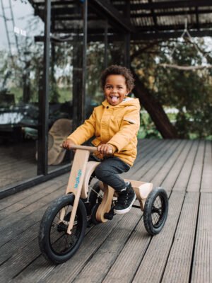 Houten Loopfiets Balance Bike 3-in-1 Add On Houten Driewieler