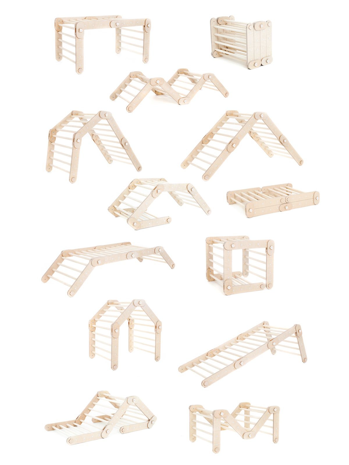 Multifunctioneel houten klimrek – Natural