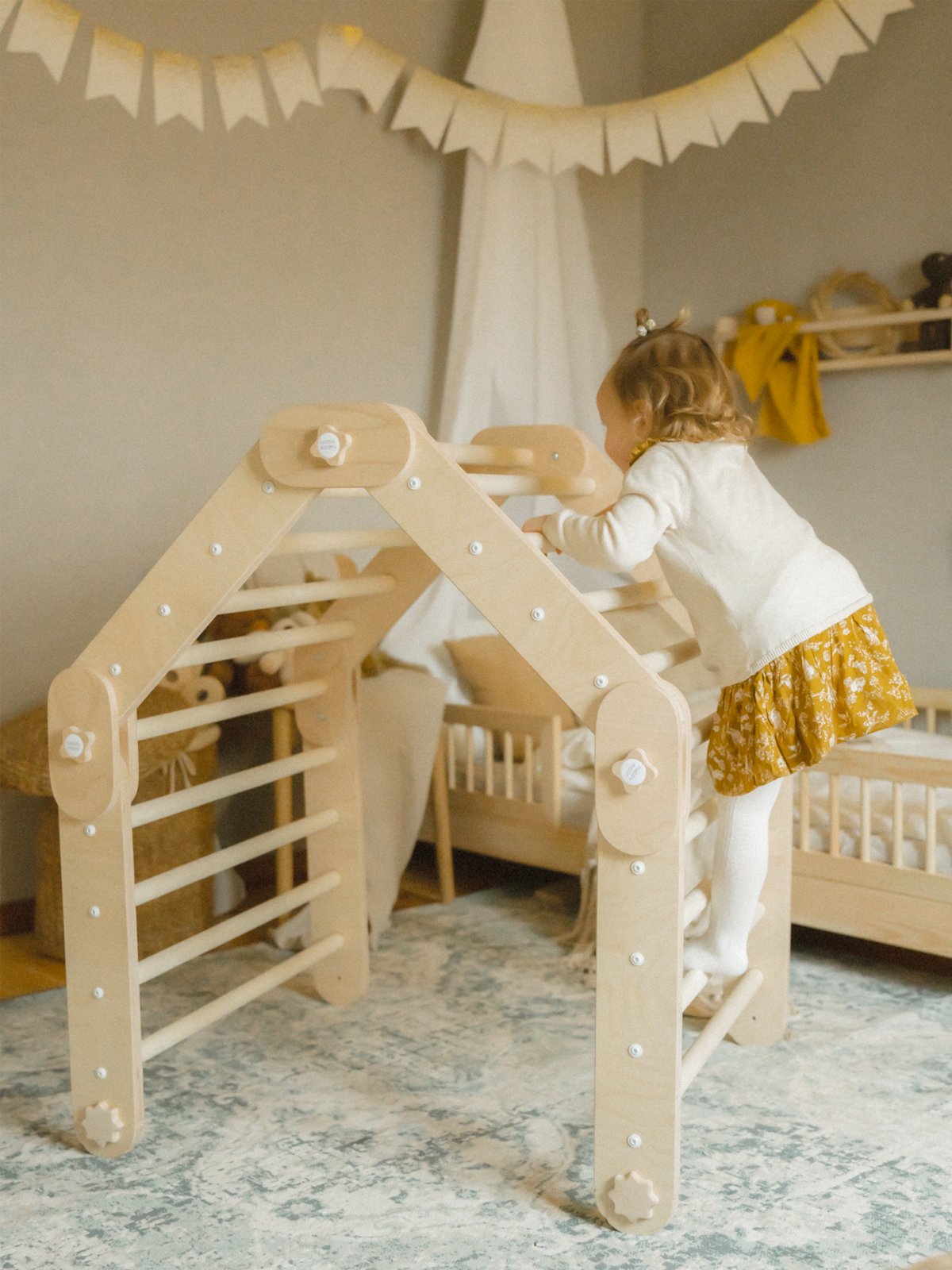 Multifunctioneel houten klimrek – Natural