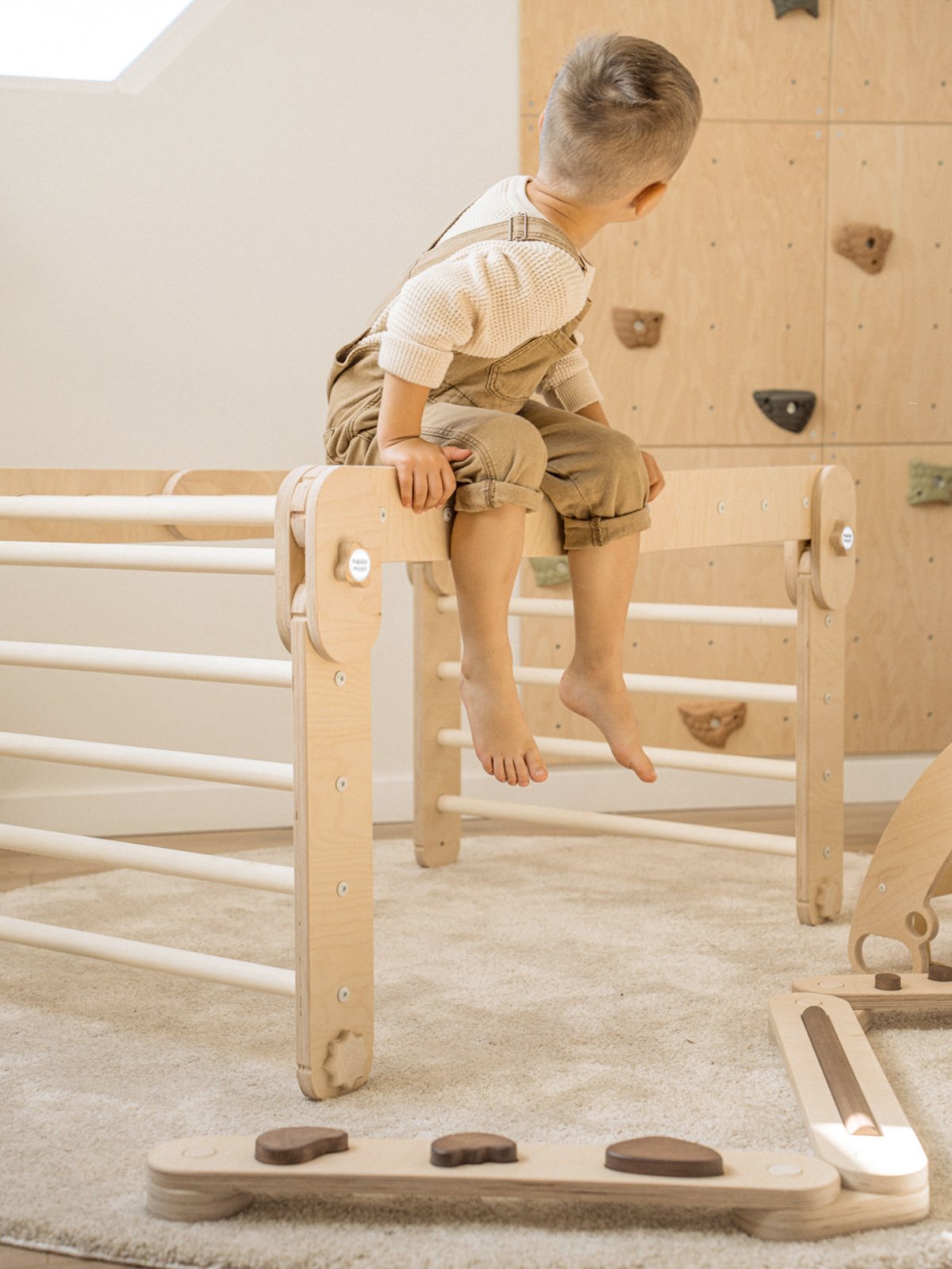 Multifunctioneel houten klimrek – Natural