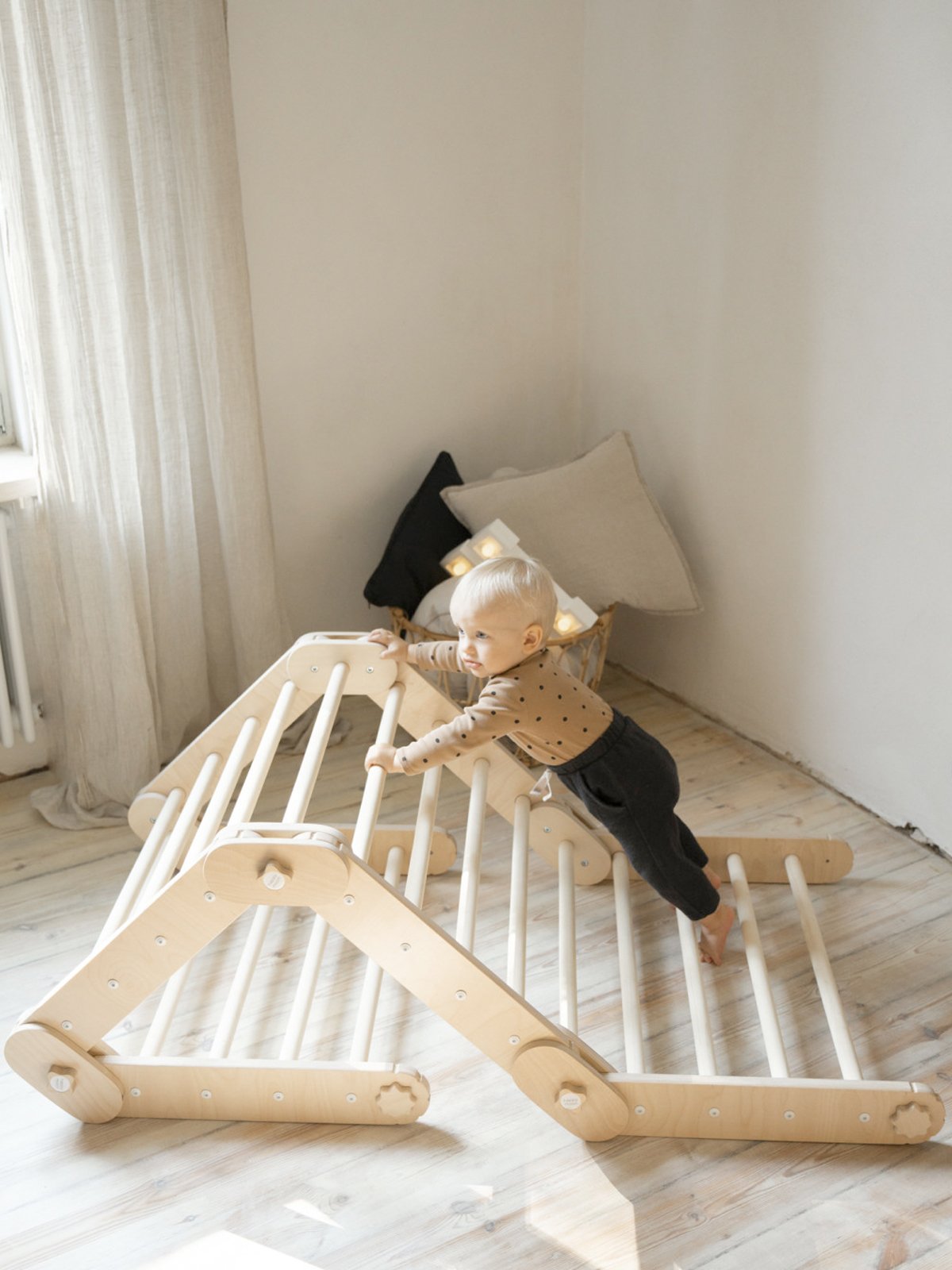 Multifunctioneel houten klimrek – Natural