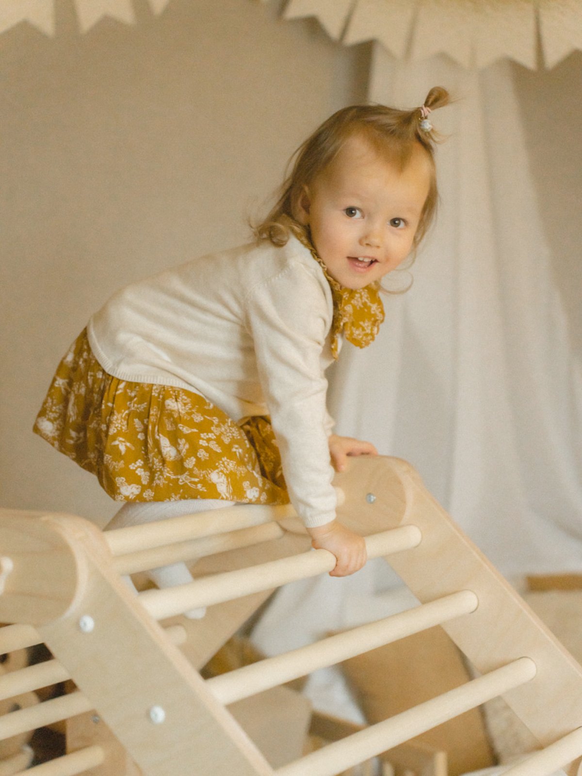 Multifunctioneel houten klimrek – Natural