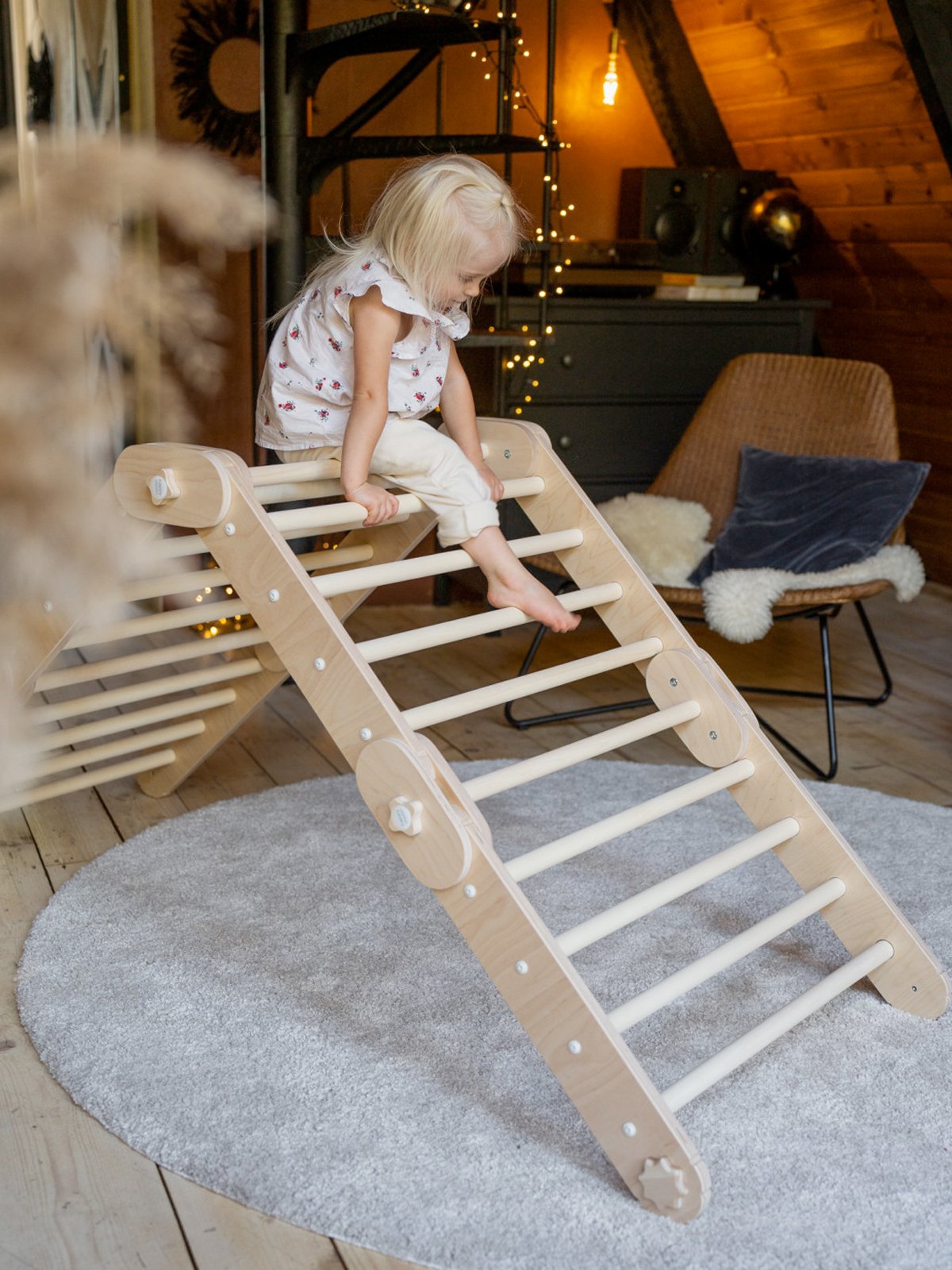 Multifunctioneel houten klimrek – Natural