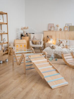 Klimhellingen geschikt voor Multifunctioneel houten klimrek – Blauw