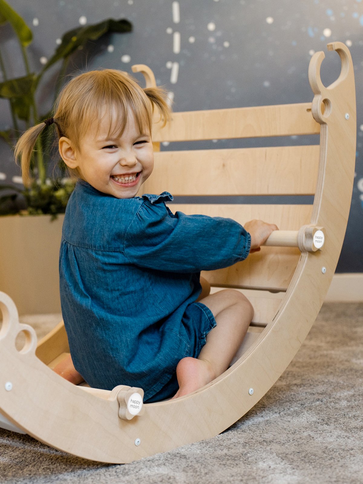 Houten boog geschikt voor Multifunctioneel houten klimrek - Groen