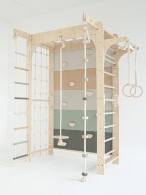 Multifunctioneel Houten Gymnastiek Speeltoestel - Beige