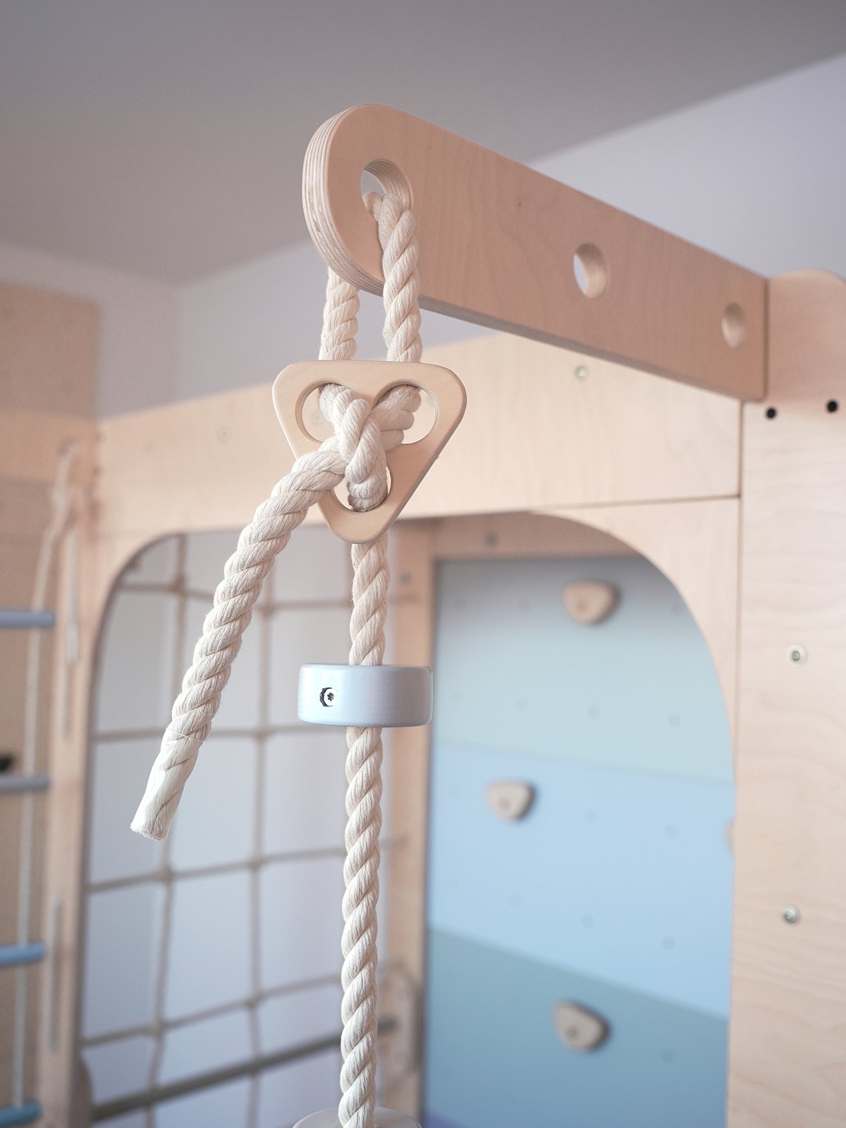 Multifunctioneel Houten Gymnastiek Speeltoestel - Blauw