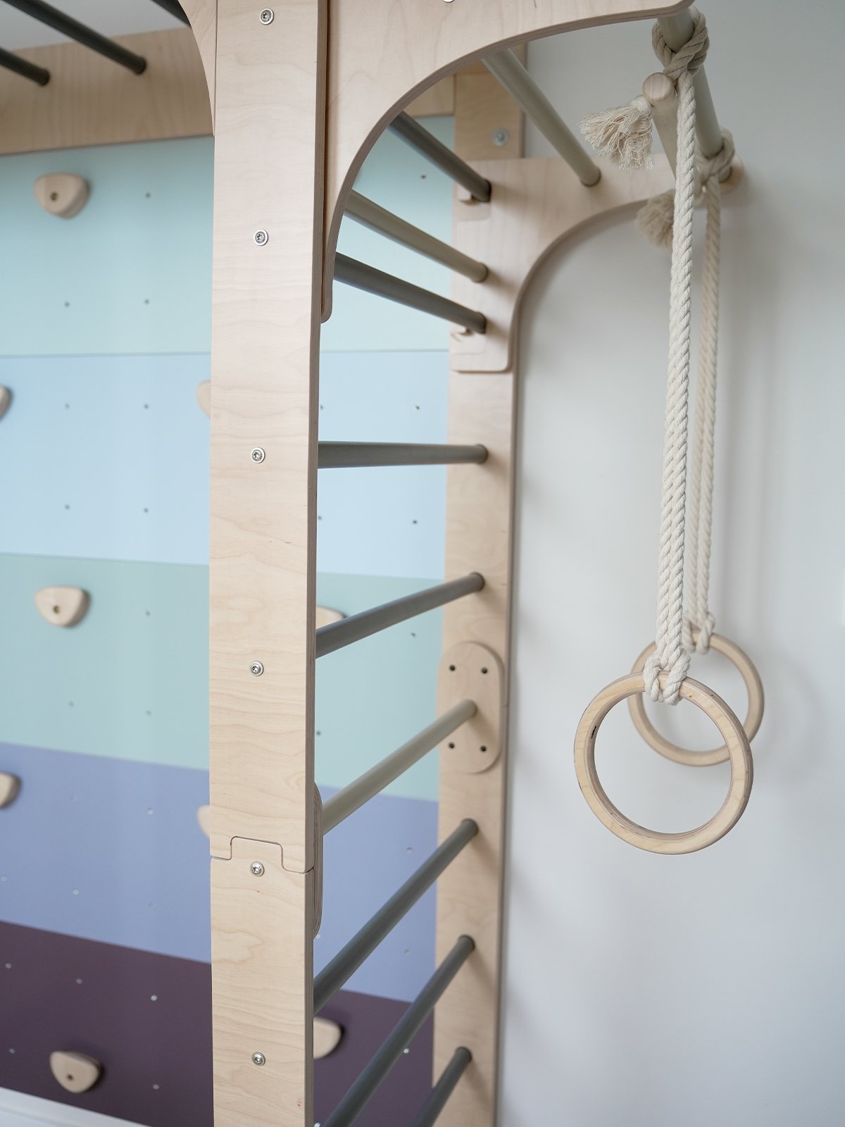 Multifunctioneel Houten Gymnastiek Speeltoestel - Blauw