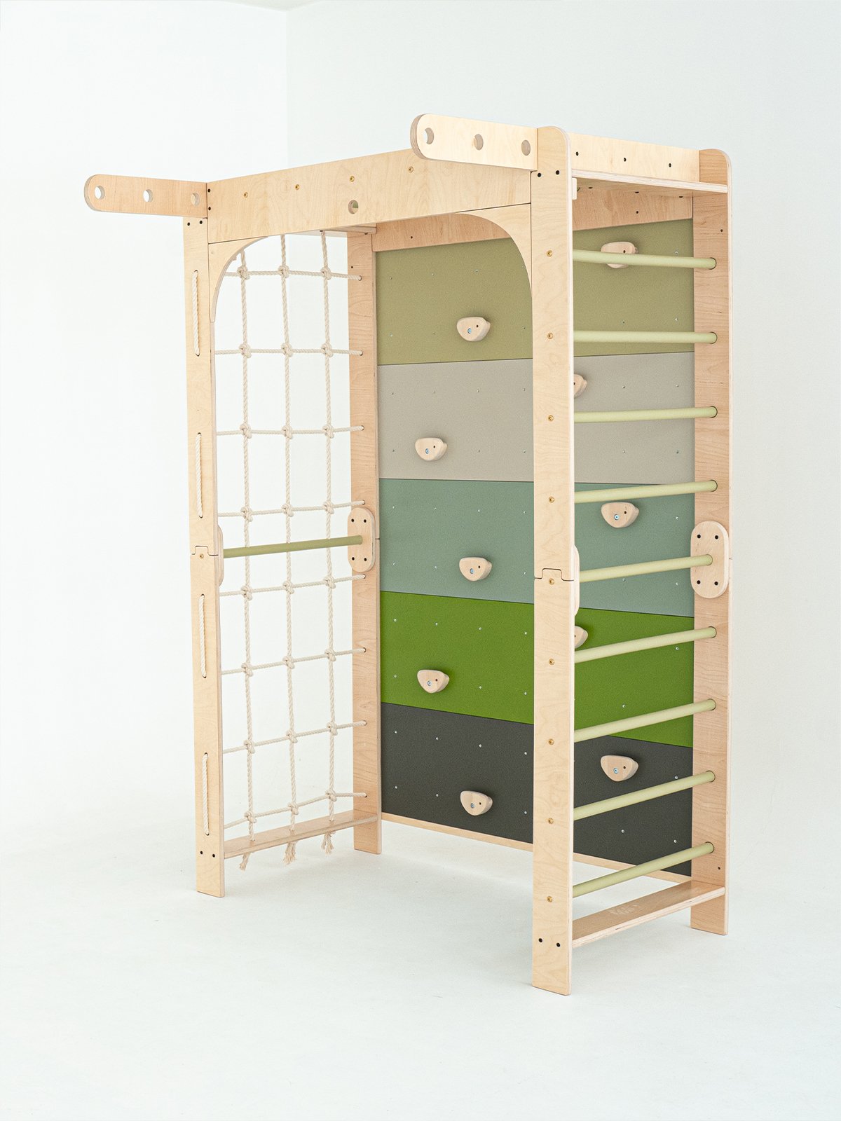 Multifunctioneel Houten Gymnastiek Speeltoestel - Groen