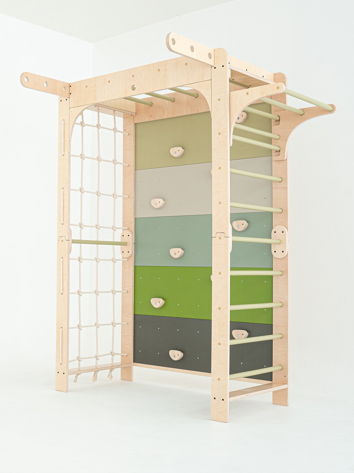Multifunctioneel Houten Gymnastiek Speeltoestel - Groen