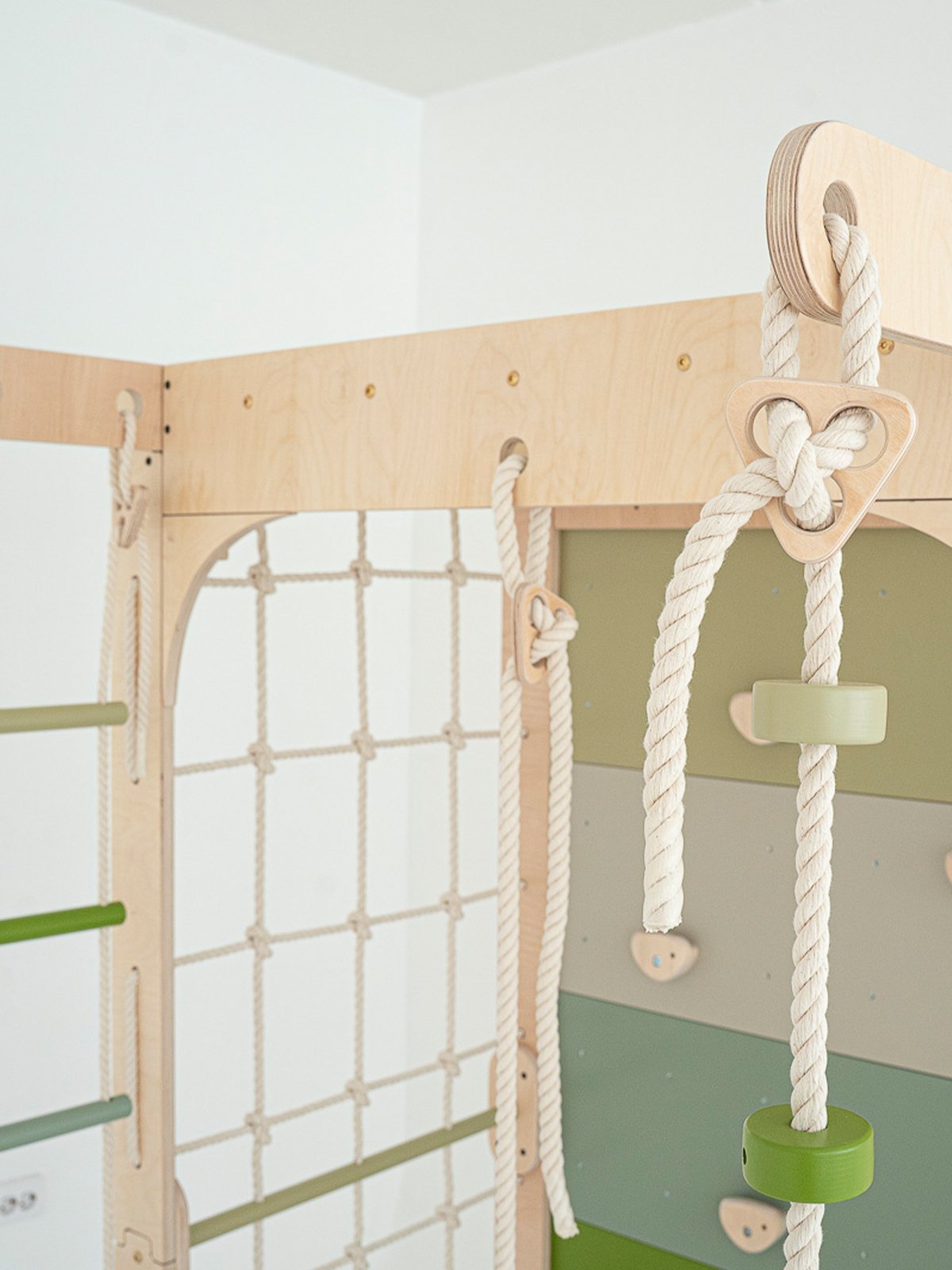 Multifunctioneel Houten Gymnastiek Speeltoestel - Groen