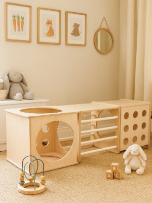 Houten Klimkubus - Totaalset