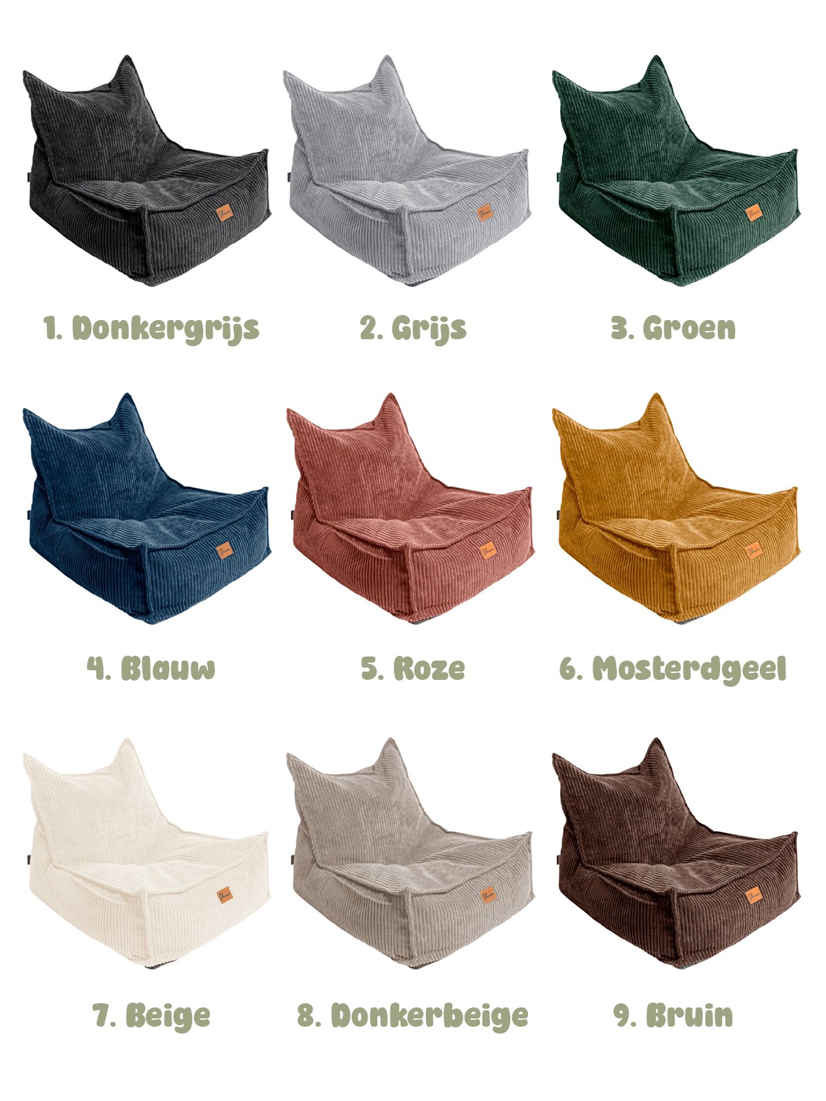 Kinderzitzak Namini - kleurkeuze