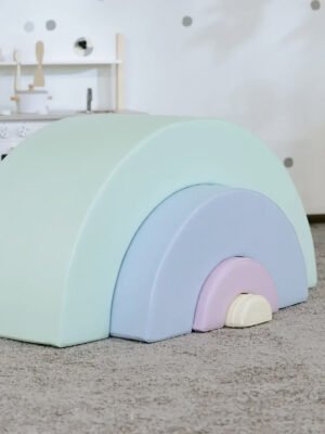 Regenboog foam blokkenset (Soft Play) - pastel