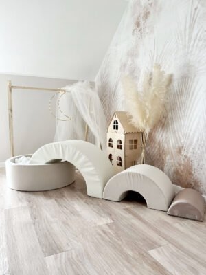 Regenboog Speelset + Ballenbak (ballenbad) combi - Beige