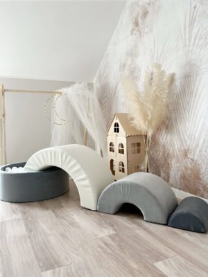 Regenboog Speelset + Ballenbak (ballenbad) combi - Grijs