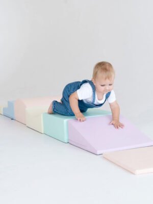 Speelblokkenset (Soft Play) foam blokken – Kleine Kruiper - Pastel