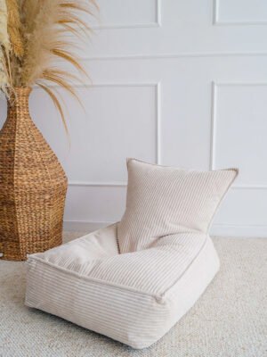 Zitzak Rib Velvet (Beanbag) - Creme