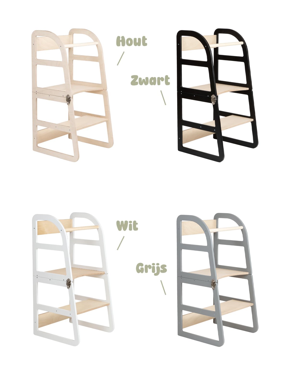 Houten Leertoren 2-in-1 - transformeerbaar - kleurkeuze
