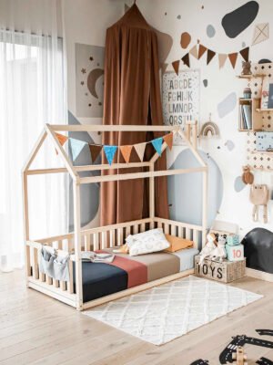 Houten Kinderbed Bedhuisje - met spijlen