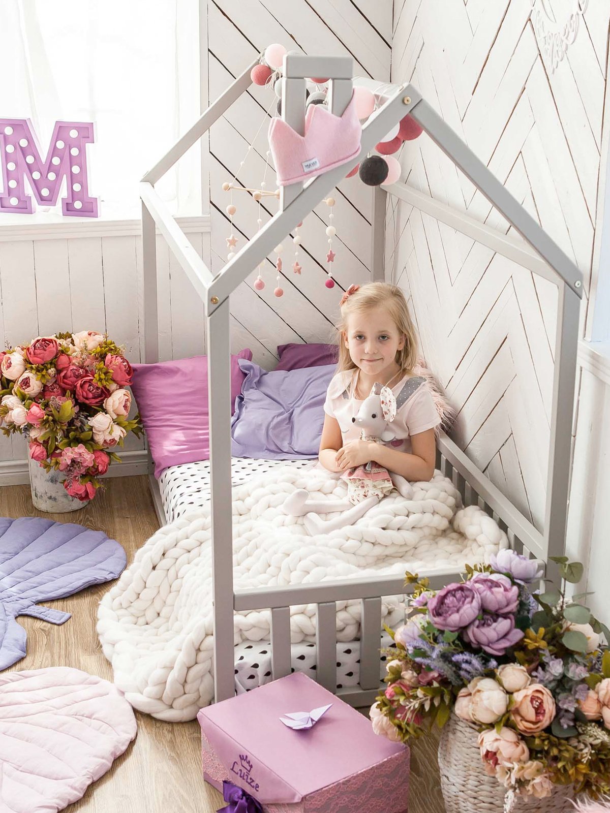 Houten Kinderbed Bedhuisje - met spijlen