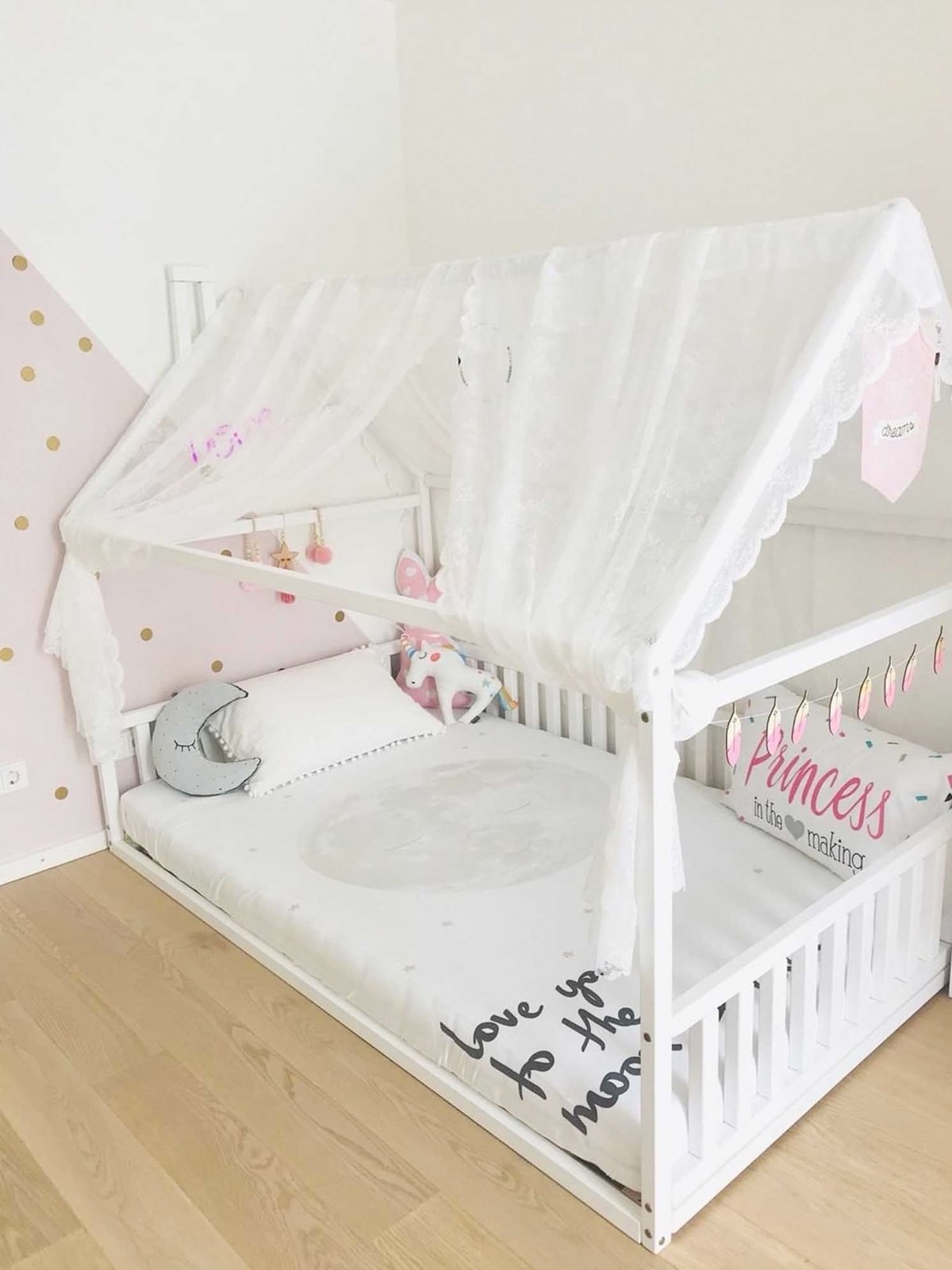 Houten Kinderbed Bedhuisje - met spijlen