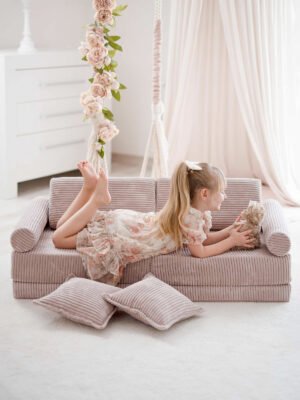 Montessori Speelbank Comfort Premium Ribstof kinderspeelbank